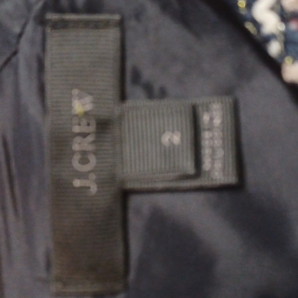 J.Crew Tweed Multicolored Fringe Trim Short Sleeve Shift Dress oversize - Picture 6 of 7